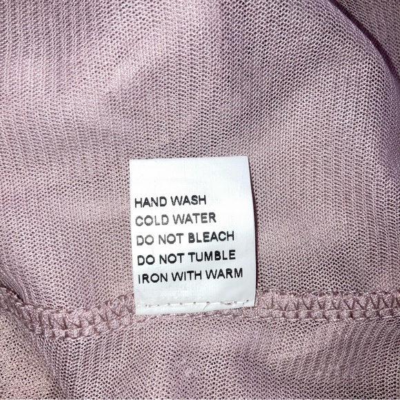 Radzoli Tiered Embroidered Sheer Lavender Tank Top Small - Picture 6 of 6